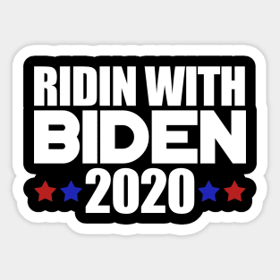 Ridin With Biden - Joe Biden President 2020 US Election Sticker